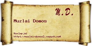 Muzlai Domos névjegykártya